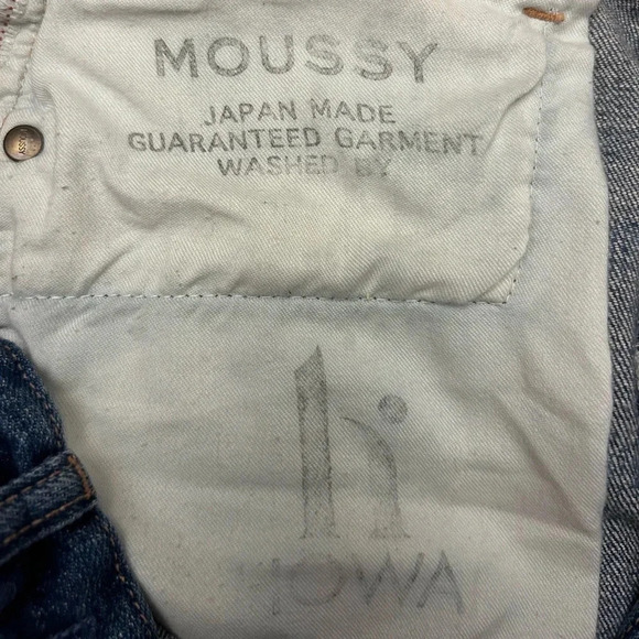 Moussy Vintage Skinny Denim Jeans Howa Cropped Destroyed Raw Hem Mid Rise - Picture 13 of 14